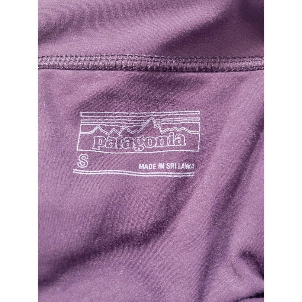 Patagonia Womens High Rise Performance Leggings Plum Purple Pockets Small